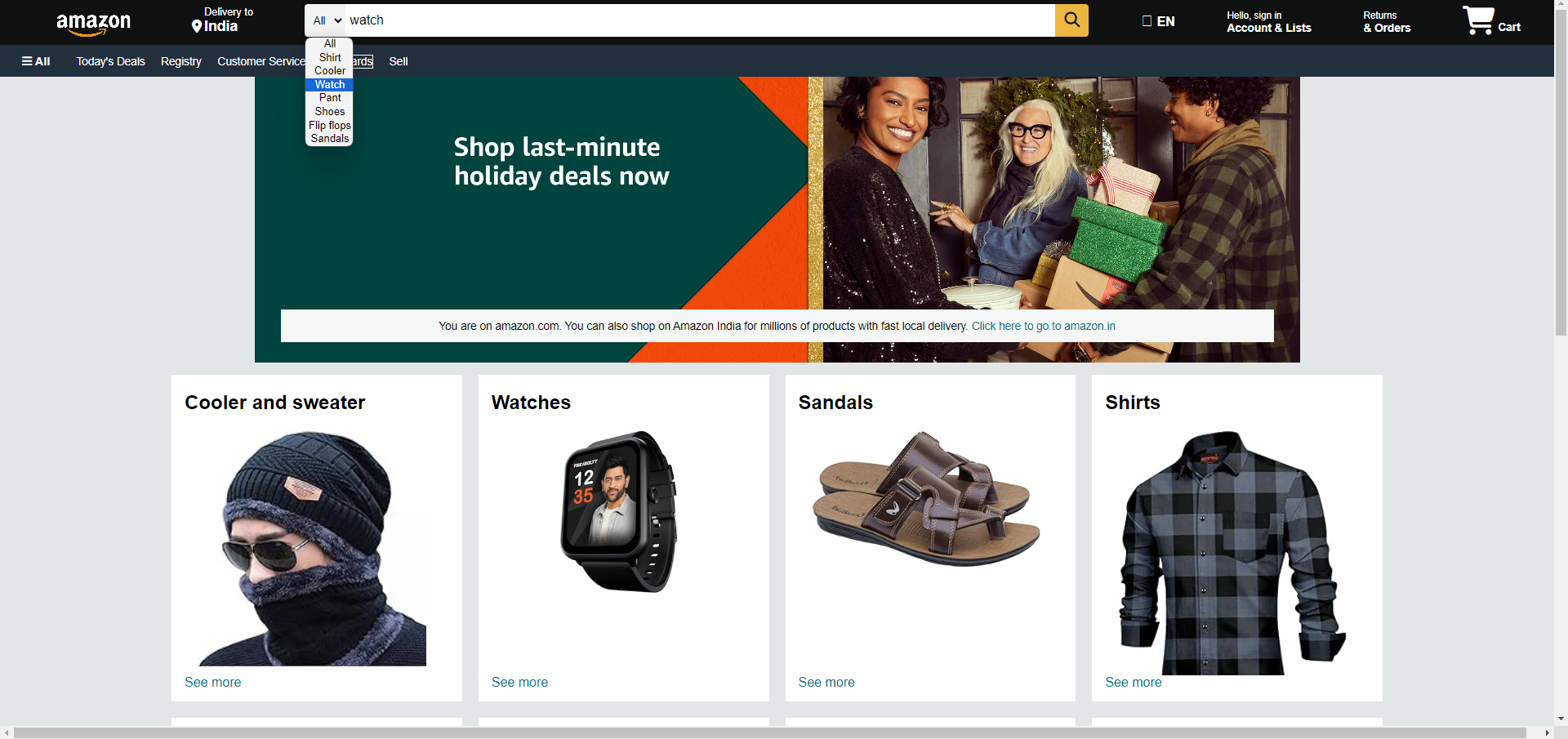 Amazon clone